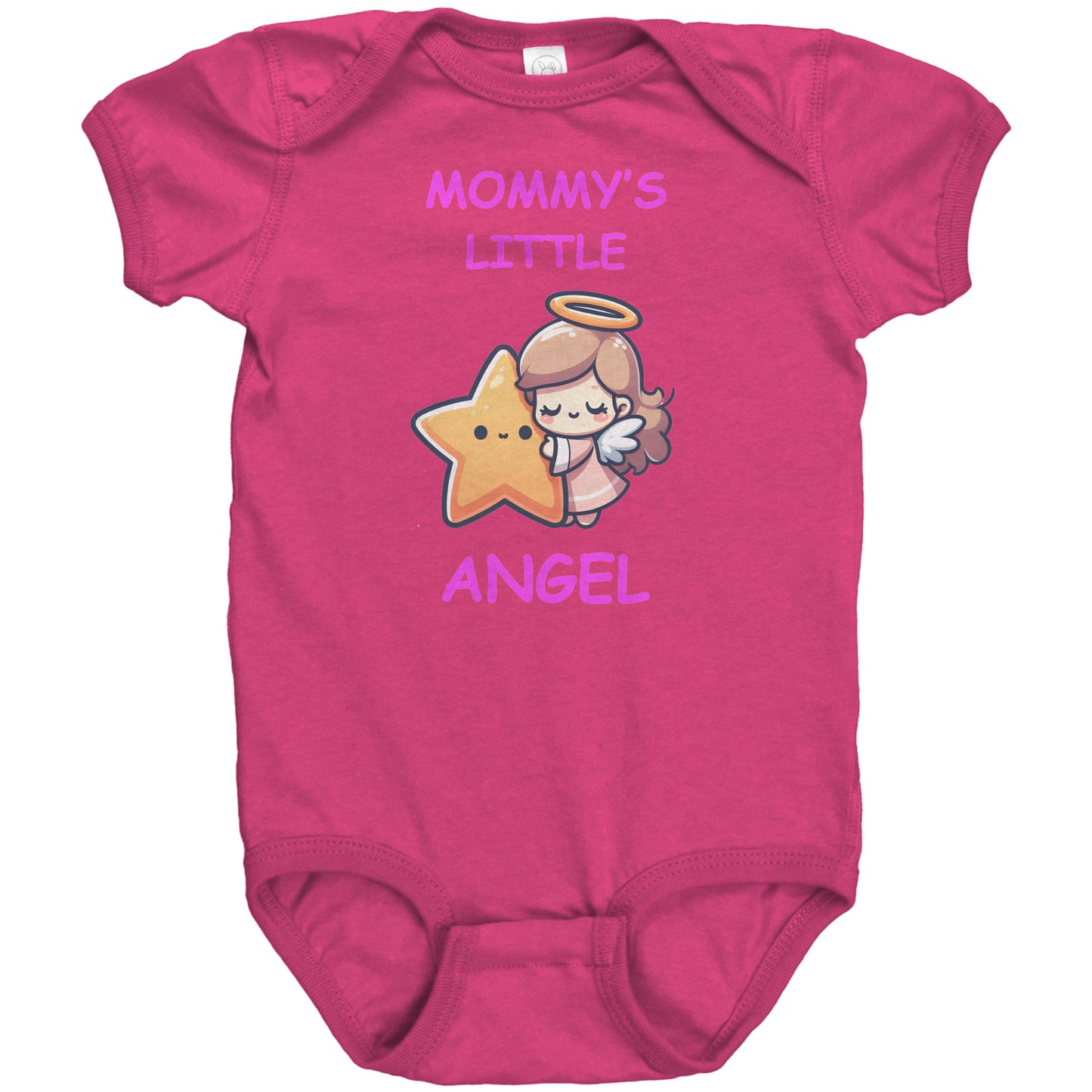 Mommy's Little Angel Girl Short Sleeve Bodysuit