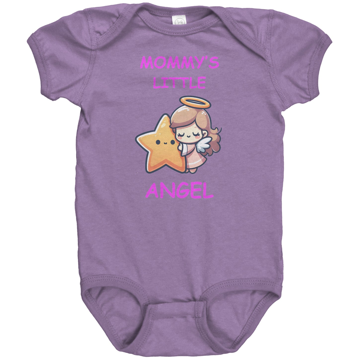 Mommy's Little Angel Girl Short Sleeve Bodysuit
