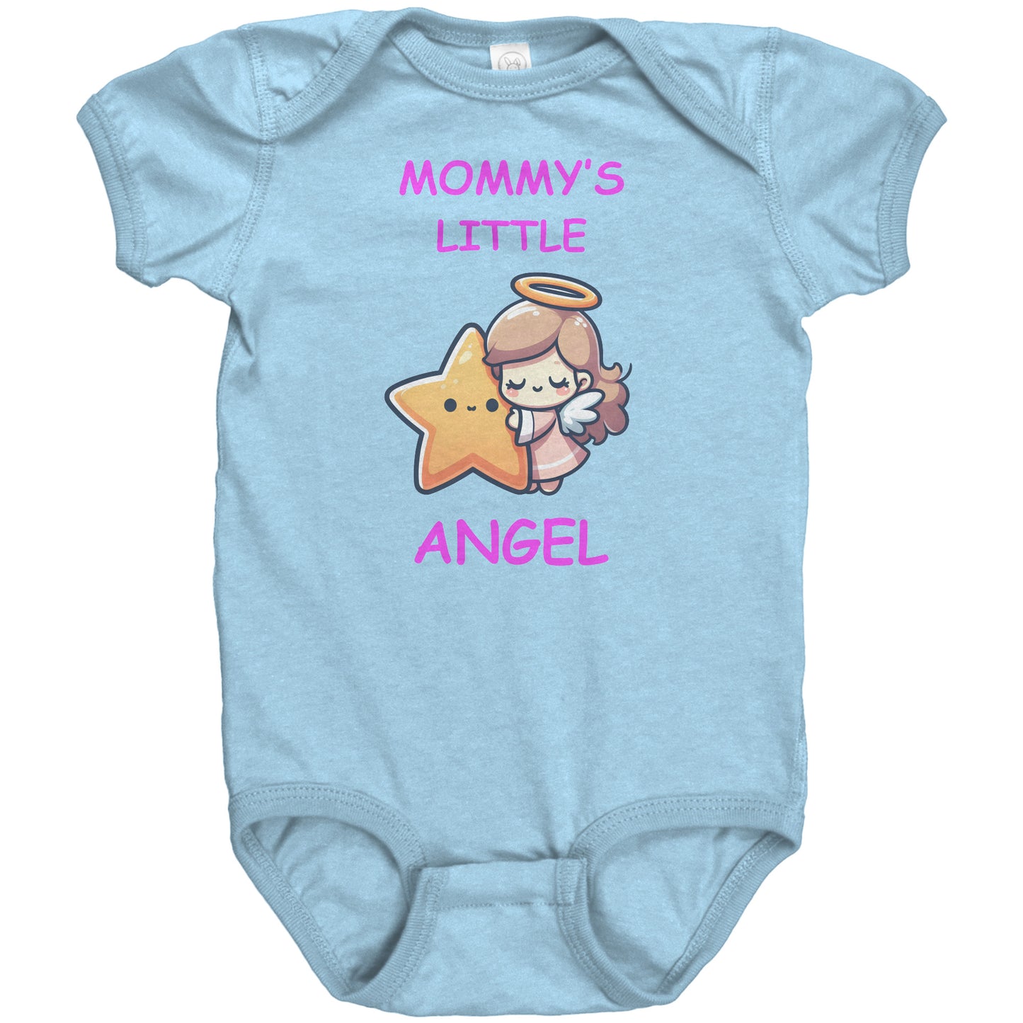 Mommy's Little Angel Girl Short Sleeve Bodysuit