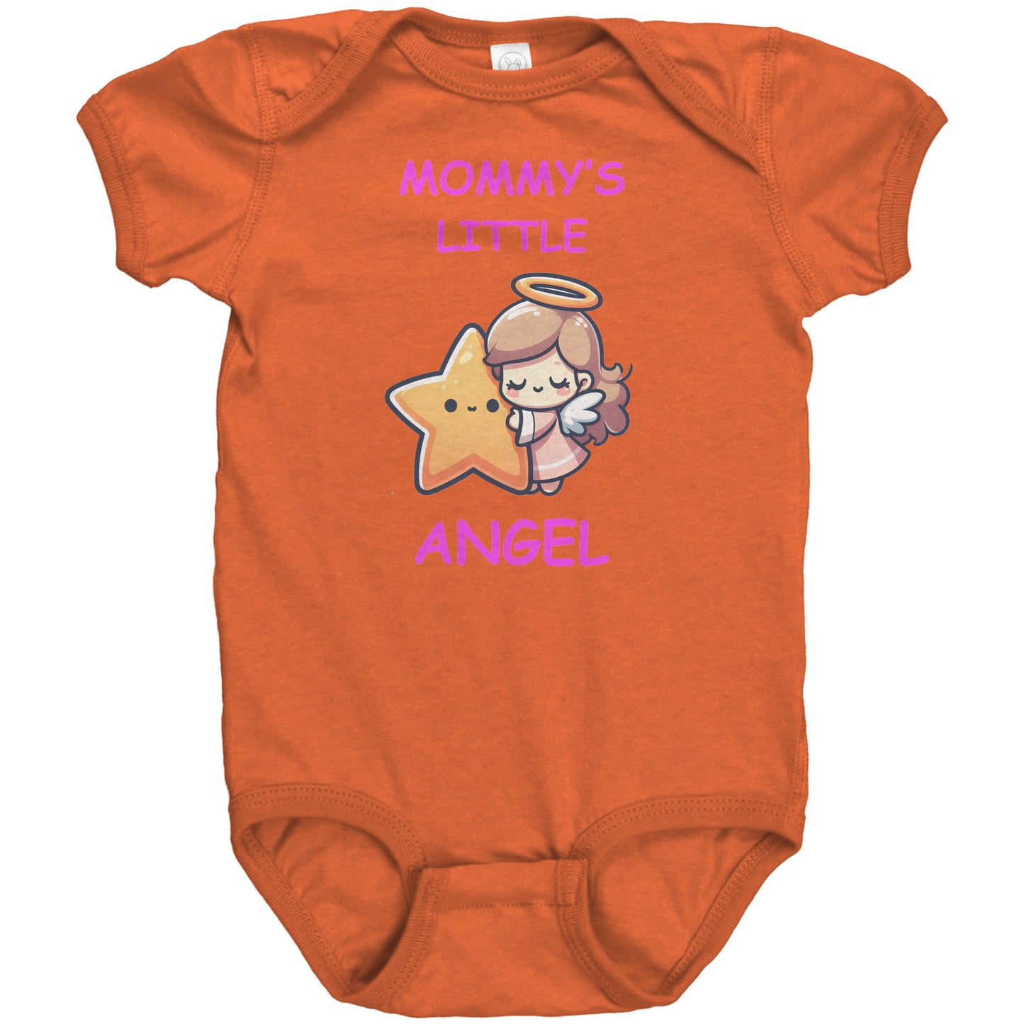 Mommy's Little Angel Girl Short Sleeve Bodysuit