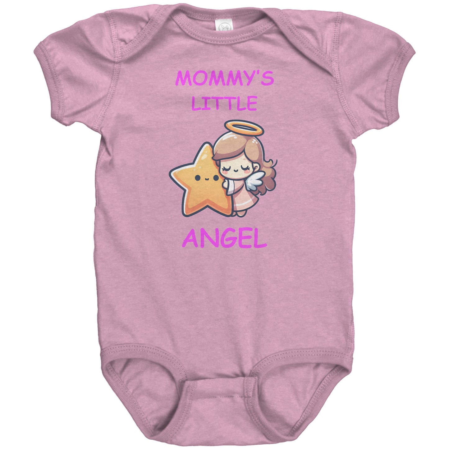Mommy's Little Angel Girl Short Sleeve Bodysuit