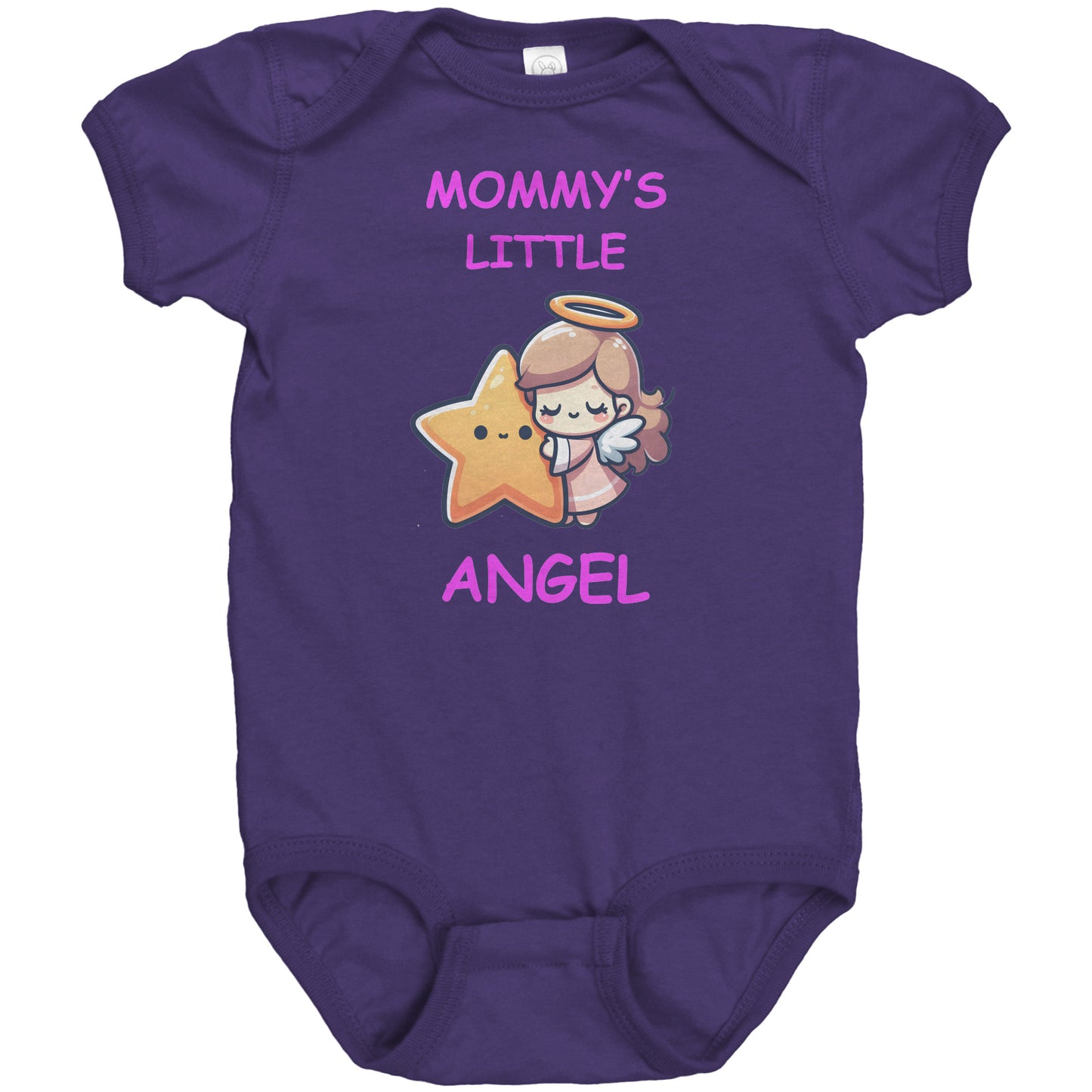 Mommy's Little Angel Girl Short Sleeve Bodysuit