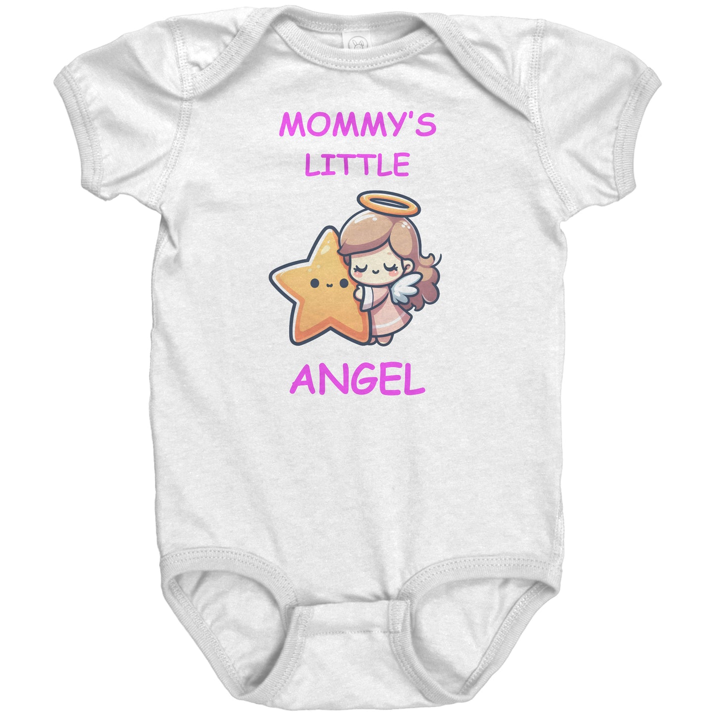 Mommy's Little Angel Girl Short Sleeve Bodysuit