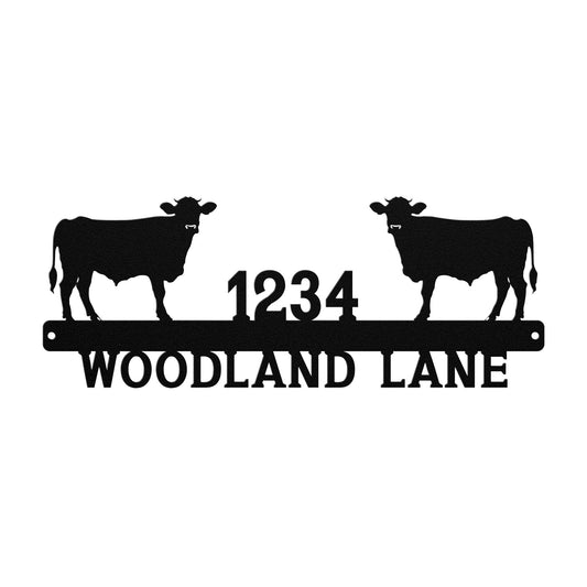 Cow Address Sign - Customizable