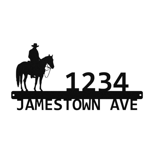 Cowboy Address Sign - Customizable