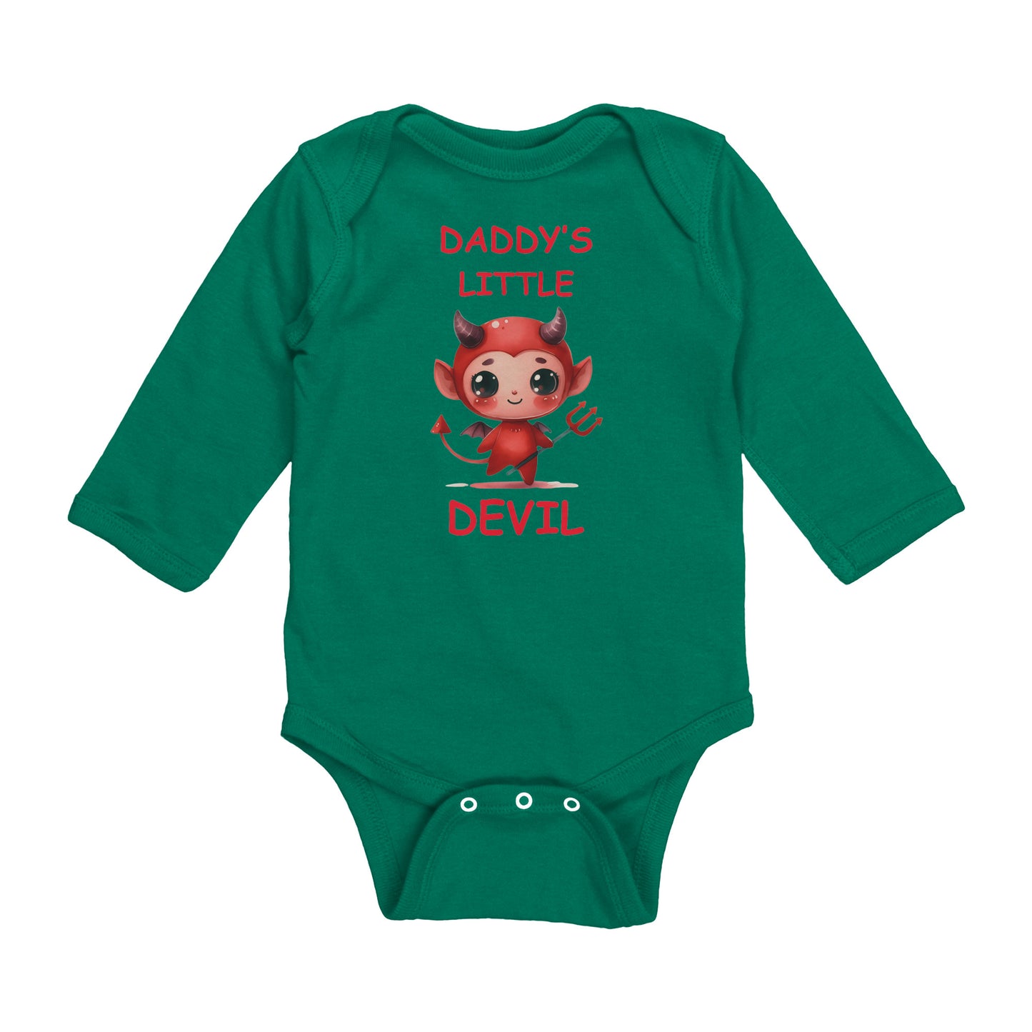 Daddy's Little Devil Boy Long Sleeve Bodysuit