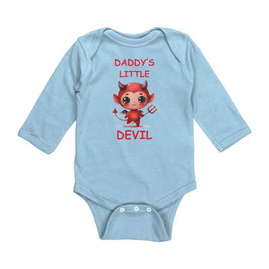 Daddy's Little Devil Boy Long Sleeve Bodysuit