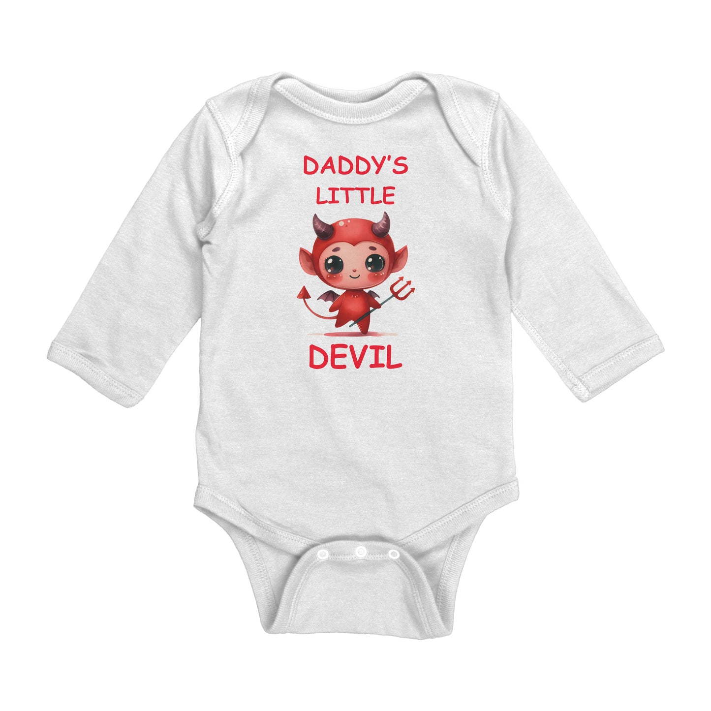 Daddy's Little Devil Boy Long Sleeve Bodysuit