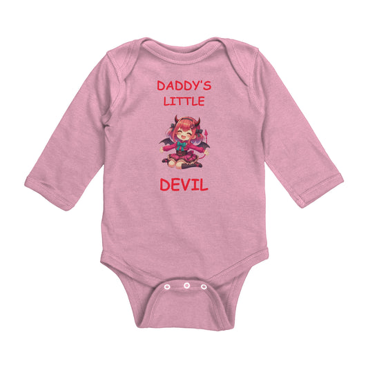 Daddy's Little Devil Girl Long Sleeve Bodysuit