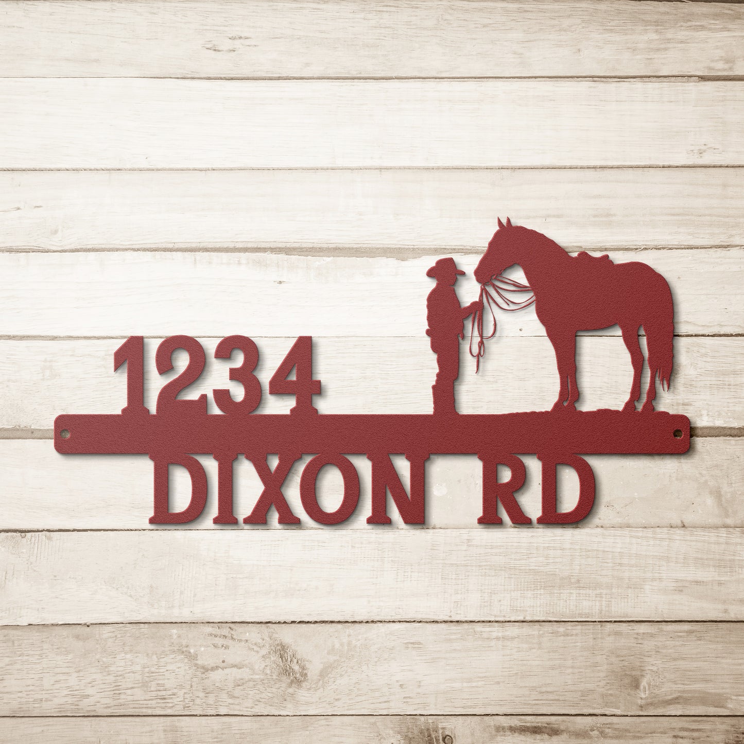 Kid and His Horse Address Sign - Customizable