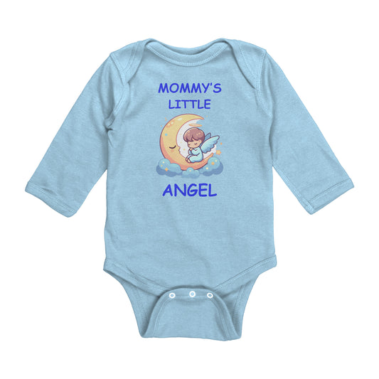 Mommy's Little Angel Boy Long Sleeve Bodysuit