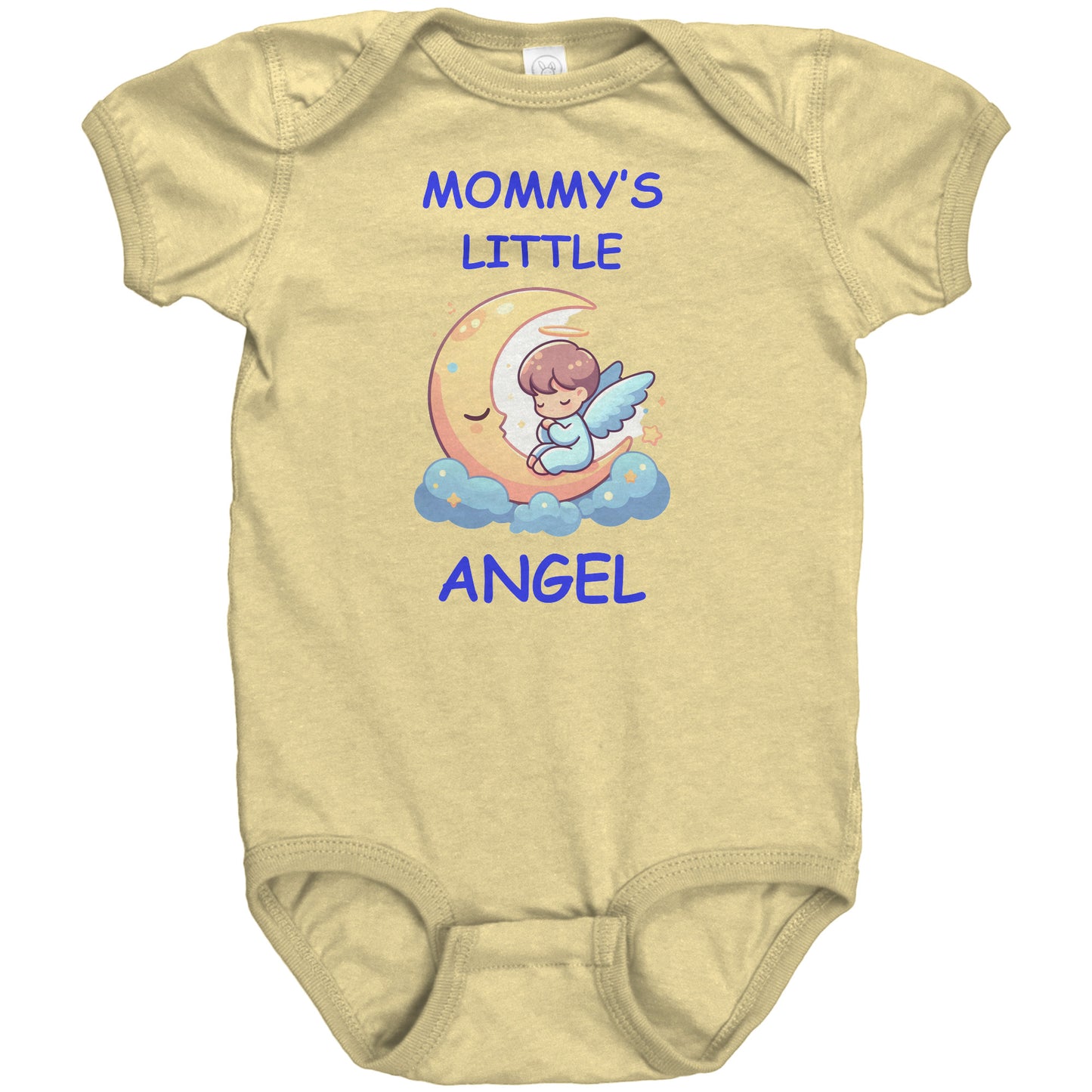 Mommy's Little Angel Boy Short Sleeve Bodysuit
