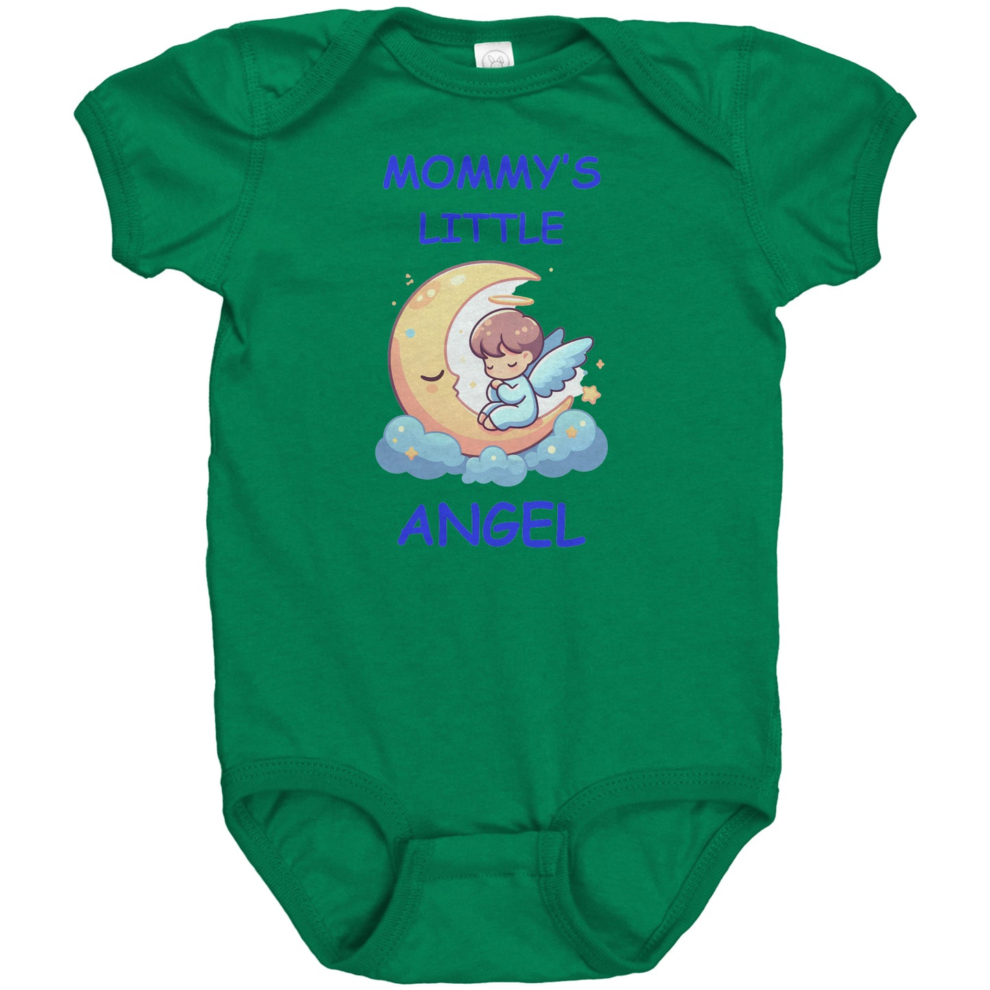 Mommy's Little Angel Boy Short Sleeve Bodysuit