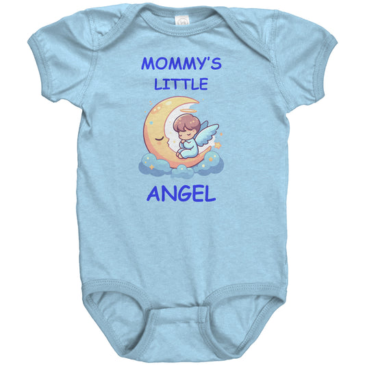 Mommy's Little Angel Boy Short Sleeve Bodysuit