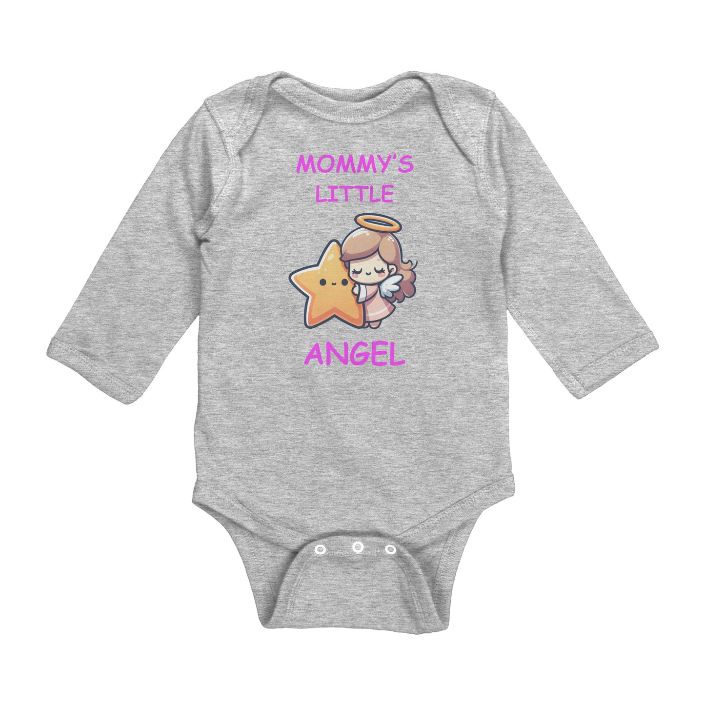 Mommy's Little Angel Girl Long Sleeve Bodysuit