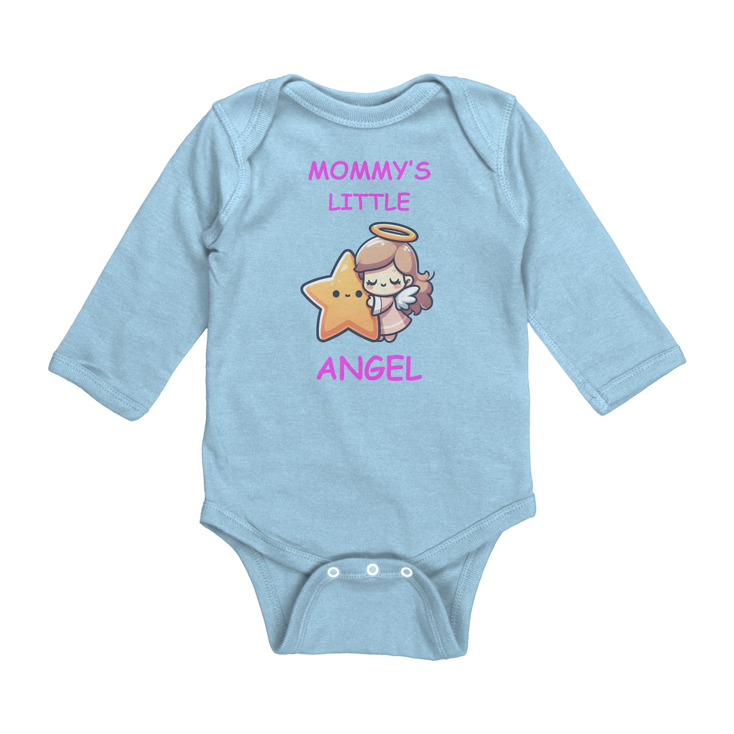 Mommy's Little Angel Girl Long Sleeve Bodysuit