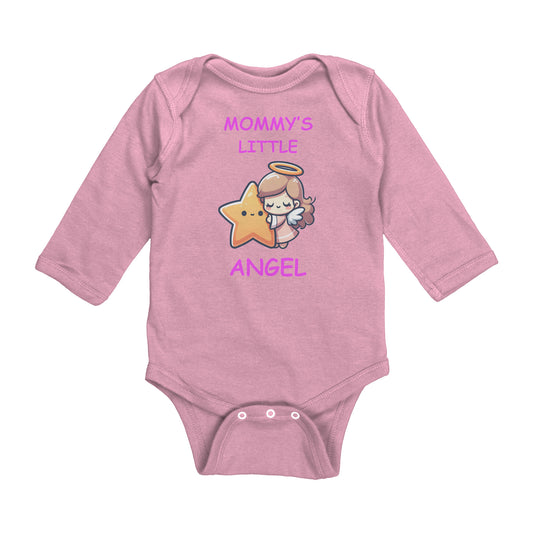 Mommy's Little Angel Girl Long Sleeve Bodysuit