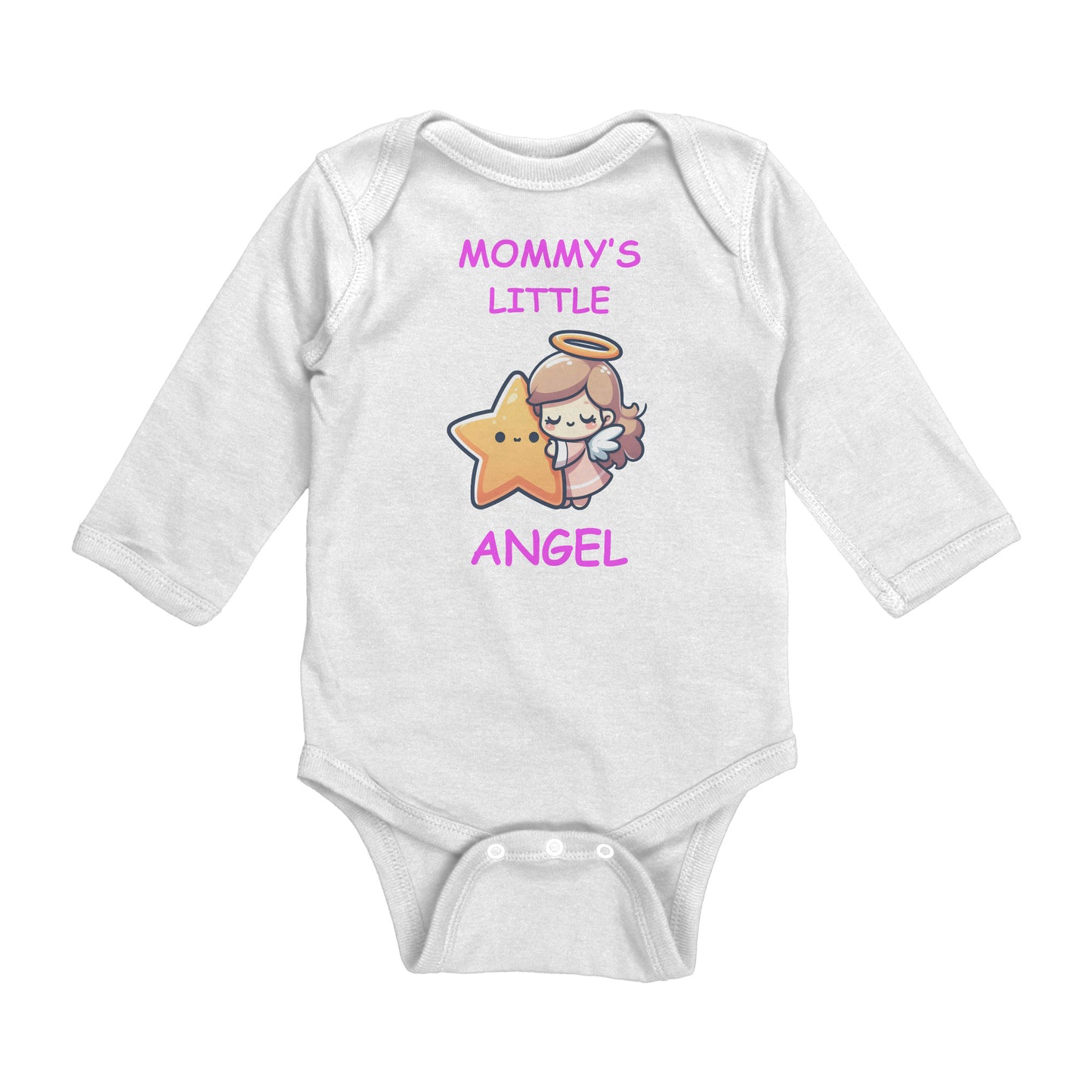 Mommy's Little Angel Girl Long Sleeve Bodysuit