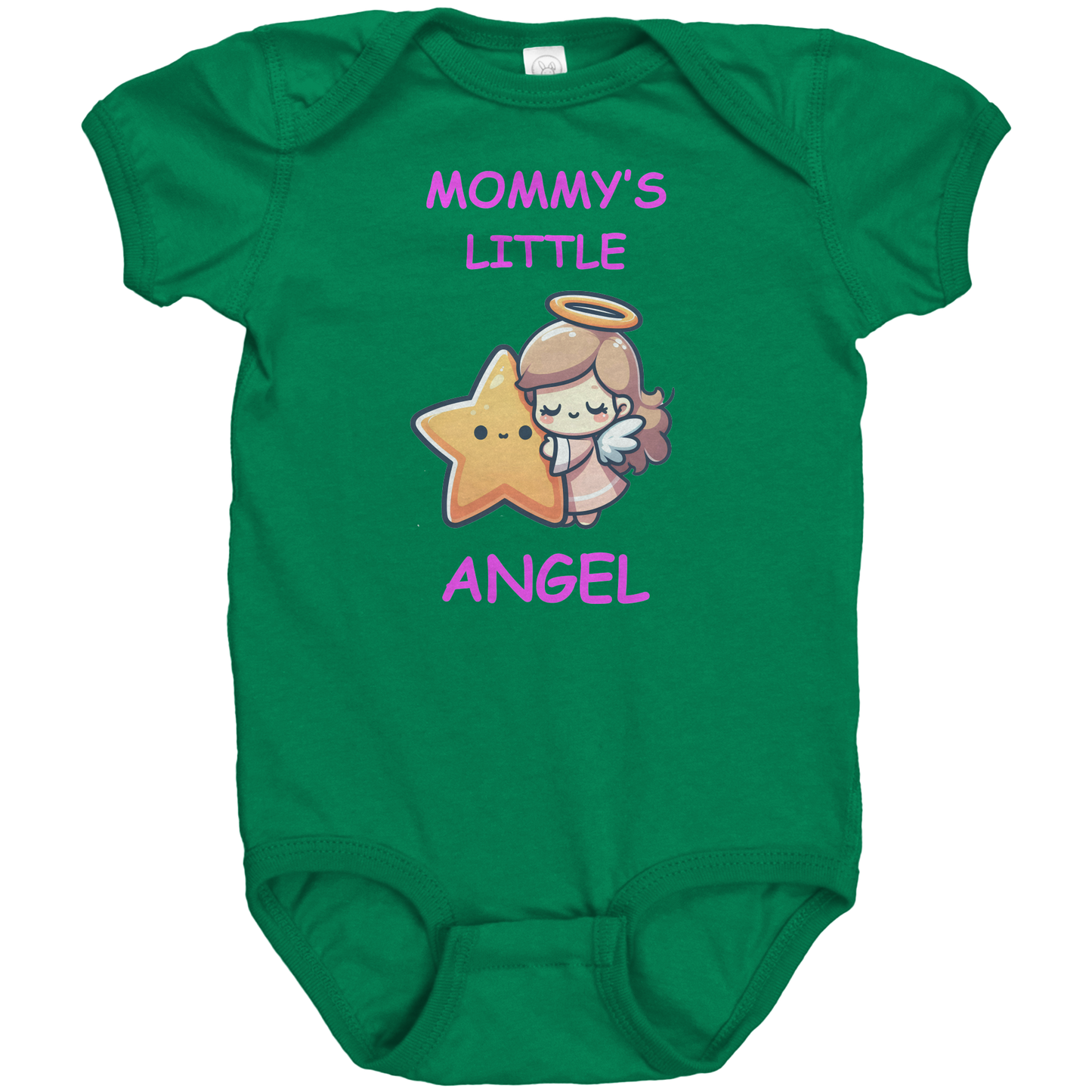 Mommy's Little Angel Girl Short Sleeve Bodysuit