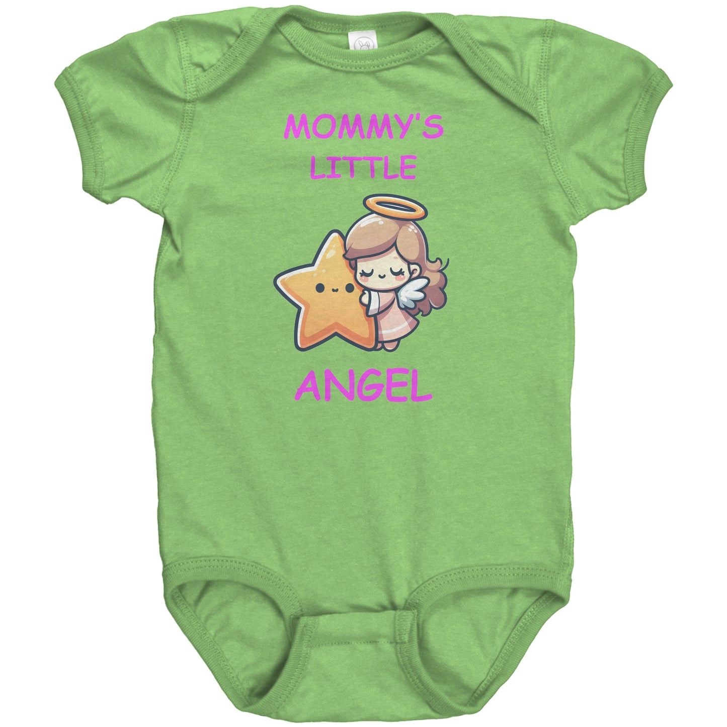 Mommy's Little Angel Girl Short Sleeve Bodysuit